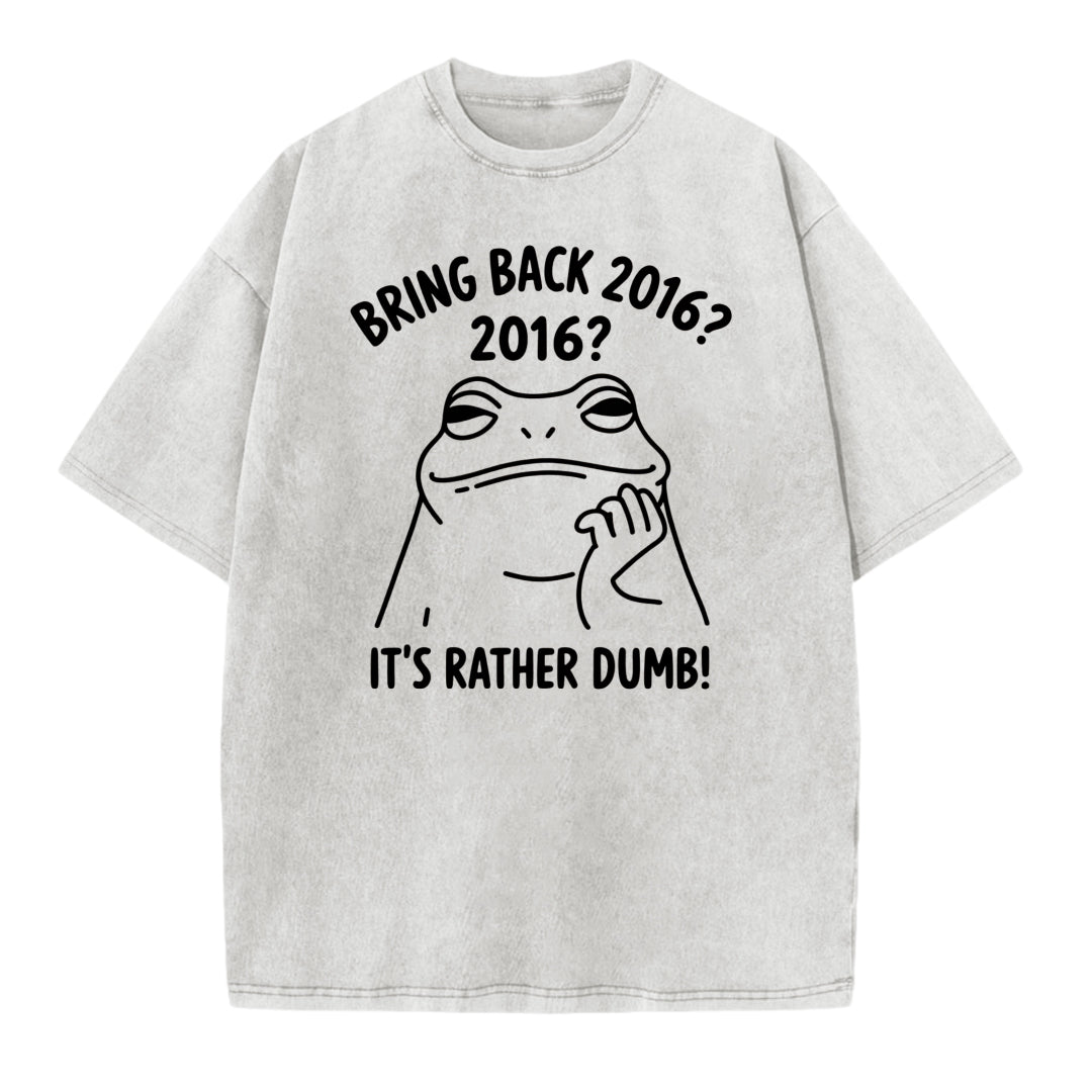 Vintage Aesthetic Streetwear Sarcastic Pepe Frog Graphic Washed T-Shirt
