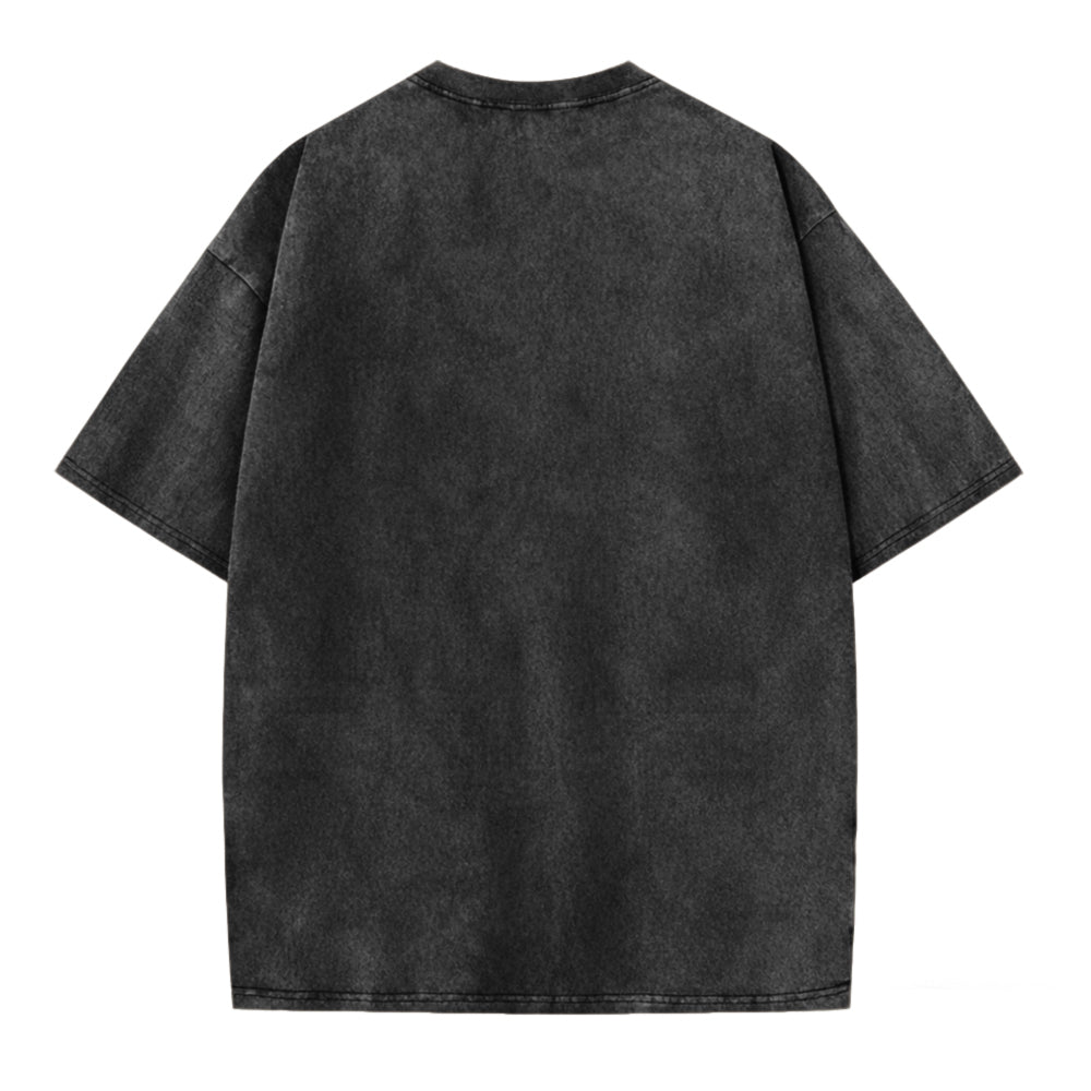 Japanese Graphic Gamer Frog Acid Washed T-Shirt